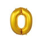 Deniz Parti Süsleri 0 Rakam Gold Folyo Balon 100Cm