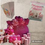 Deniz Parti Süsleri Barbie zincir balon set PASTEL FUŞYA MAKARON PEMBE,İYİ Kİ DOĞDUN YAZI MISIR KUTUSU HEDİYELİ