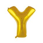 Deniz Parti Süsleri Folyo Balon Y Harfi Gold Renk - Y Harf Balon - Harf Folyo Balon 100 Cm Gold Balon