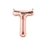 Deniz Party Store 16 inç 40 cm T Harfi Rose Gold Folyo Balon