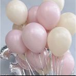 Deniz Party Store 5 Adet Makaron Pembe 5 Adet Deniz Kumu Toplam 10 Adet Balon