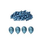 Deniz Party Store 5 Inç MİNİK KROM Balon 12,5 Cm Çap 10 Adet MAVİ RENK