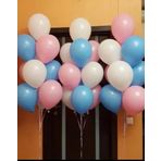 Deniz Party Store-Cinsiyet partisi PASTEL balon seti 25 adet pembe mavi beyaz