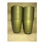 Deniz Party Store GOLD PLASTİK DESENLİ BARDAK 25 ADET 250 CC
