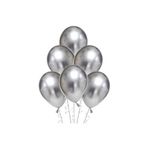 Deniz Party Store Gümüş Gri Metalik Balon 10'Lu