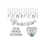 Deniz Party Store Gümüş Renk Bride To Be Kaligrafi Yazılı Set