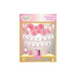 Deniz Party Store Iyi Ki Doğdun Beyaz Üzeri Soft Pembe Baskılı Balonlu Zigzag Yazı