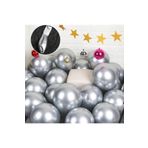 Deniz Party Store Krom Balon 12 Inç Açık Gri Renk 5 Adet