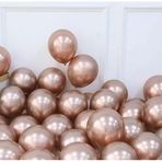 Deniz Party Store Krom rose gold latex balon 5 adet 12 inç