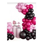 Deniz Party Store Kuromi Fuşya Siyahpembe Zincir Balon Seti 61 Parça