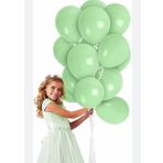 Deniz Party Store-Makaron Balon 12" inç YEŞİL Renk 10 Adet