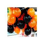 Deniz Party Store Metalik Balon 12 Inç Metalik Turuncu Ve Siyah Renk 25 Adet Bambam Çakıl Temalı
