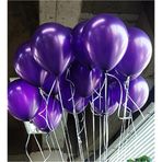 Deniz Party Store Metalik Mor Renk Balon 12 Inç 25 Adet