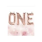 Deniz Party Store One Rose Gold Folyo Balon Seti 36-40 Cm