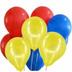Deniz Party Store PAMUK PRENSES METALİK KIRMIZI SARI KOYU MAVİ Balon Set 15 Adet