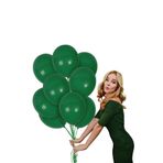 Deniz Party Store-Pastel Balon 12" Inç Koyu Yeşil Renk 25 Adet