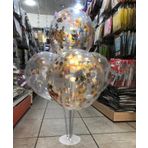 Deniz Party Store ROSE GOLD VE GOLD KARIŞIK KONFETİLİ ŞEFFAF BALON 12 İNÇ 8 ADET