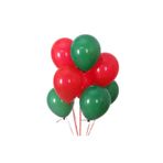 Deniz Party Store-Yılbaşı Latex Balon Pastel Yeşil Kırmızı 10 Adet
