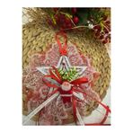 Deniz Party Store Yilbaşi Noel Baba Li Gümüş Yildiz Mini Kapi Ağaç Süsü
