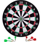 Deniz Sport Çift Taraflı 44 cm Dart Tahtası ve 6 Adet Ok - Renkli