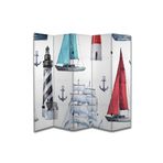 Deniz Temalı Özel Tasarım Paravan Room Divider PRV1036, 180 x 180