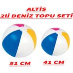 Deniz Topu Seti 2 Li 41 cm ve 51 cm / Beach Ball Set 41-51 cm