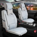 Deniz Tuning Fiat Albea Lüx Deri 5'li Takım Urban Açık Gri Oto Koltuk Kılıfı