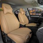 Deniz Tuning Isuzu D-Max 5'li Set Tam Takımpro Bej Lüx Deri Oto Koltuk Kılıfı
