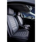 Deniz Tuning renault Laguna 2 Lüx Uyumlu Deri Oto Koltuk Kılıfı 5'li Set Tam Takım Lıne Füme