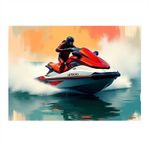 Deniz Üzerinde Jet Ski Mdf Tablo 25cmX 35cm