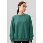 Deniz Yeşili Basic O Yaka Oversize Kadın Sweatshirt - 97053