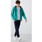 Deniz Yeşili - İndigo Pamuklu Kalın Yumuşak Dokulu Comfort Fit Baskılı Erkek Eşofman Takım - 85236