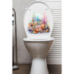 Deniz Yıldızları Deniz Kabukları Mercan Temalı Klozet Banyo Sticker