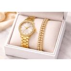 Denizcan Gold Saat ve Gold Taşlı Bileklik