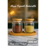 Denizcan Home Bambu Kapaklı 2'li Stantlı Baharat Takımı 300Ml