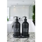 Denizcan Home Mermer Desenli Akrilik Stantlı Cam Sıvı Sabunluk 500 ML