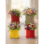 DenizCanlilari Modern Tasarım Dekoratif Saksı - 15X15 cm - 3D Baskı - Tabaklı Tasarım - Çok Renk Seçenekli