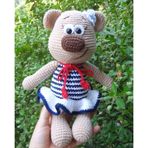 Denizci Ayıcık Amigurumi Organik Oyuncak