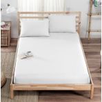 Denizli Alez Fitted Su Sıvı Geçirmez Yatak Koruyucu % 100 PAMUK - 100 x 200 cm - Beyaz