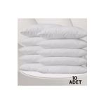 DENİZLİ ÇEYİZ 10'lu Pamuklu Beyaz Fermuarlı 50x70 Cm Iç Yastık Kılıfı