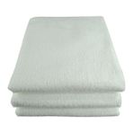 Denizli Çeyiz 3 Adet Saç Boyası Tutmayan Mikrofiber El-Yüz-Kuaför-Spor-Havlusu - 50 x 90 cm - Beyaz