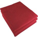 Denizli Çeyiz 3 Adet Saç Boyası Tutmayan Mikrofiber El-Yüz-Kuaför-Spor-Havlusu - Kırmızı - 50 x 90 cm