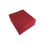 DENİZLİ ÇEYİZ 3 Adet Saç Boyası Tutmayan Mikrofiber El-Yüz-Kuaför-Spor-Havlusu Kırmızı 50 x 90