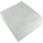 Denizli Çeyiz 3 Adet Saç Boyası Tutmayan Mikrofiber El-Yüz-Kuaför-Spor-Havlusu3 - 50 x 90 cm - Beyaz