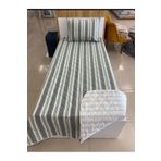 DENİZLİ ÇEYİZ Çift Taraflı Tek Kişilik Kapitone Yatak Örtüsü Takımı Yeşil 160 x 235