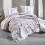 Denizli Çeyiz Clasy Çift Kişilik 4 Mevsim Kapitone Nevresim Seti Simle Gri - 220 x 230 cm