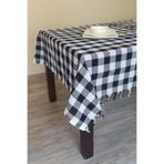 DENİZLİ ÇEYİZ Çok Amaçlı Piknik Masa Örtüsü Sofra Bezi Siyah 150x150