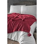 Denizli Concept Bordo Yumuşak Puffy Wellsoft Battaniye - 200x220cm - Tüylenmez Peluş Yatak ve Tv Örtüsü 7013