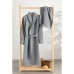 Denizli Concept Soho Pike Bornoz + Havlu Seti Gri - L-XL