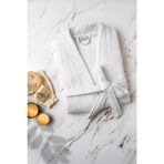 DENİZLİ CONCEPT Unisex Kimono 4 Kat Müslin Bornoz (Beyaz, L/XL)